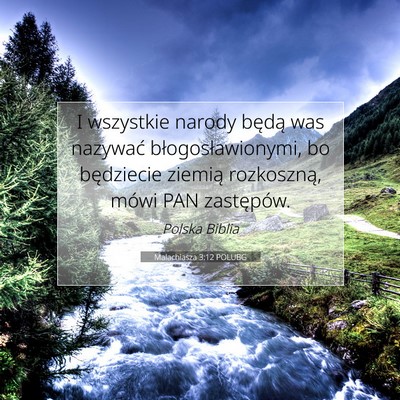 Malachiasza 3:12 POLUBG Obraz Wersetu Biblijnego