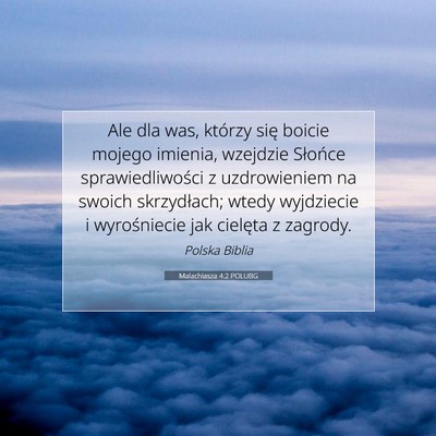 Malachiasza 4:2 POLUBG Obraz Wersetu Biblijnego