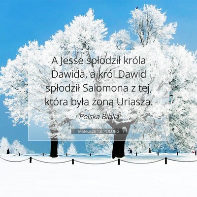 Mateusza 1:6 POLUBG Obraz Wersetu Biblijnego