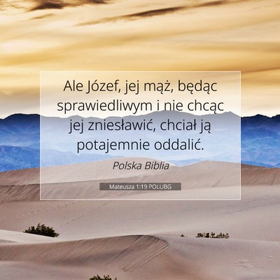 Mateusza 1:19 POLUBG Obraz Wersetu Biblijnego