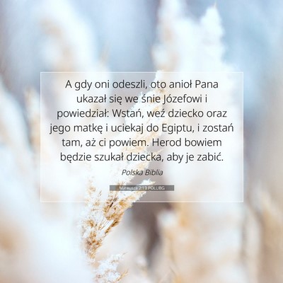 Mateusza 2:13 Werset Biblijny Wyjaśniony