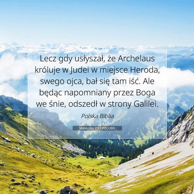 Mateusza 2:22 Werset Biblijny Wyjaśniony