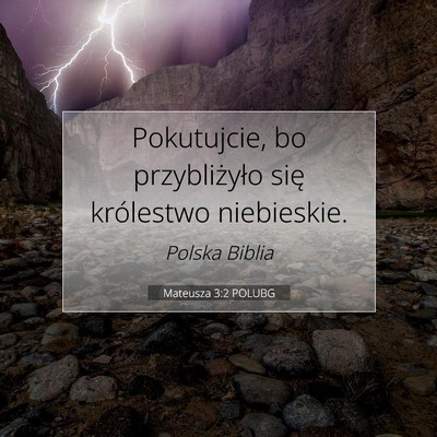 Mateusza 3:2 POLUBG Obraz Wersetu Biblijnego