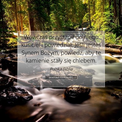 Mateusza 4:3 POLUBG Obraz Wersetu Biblijnego