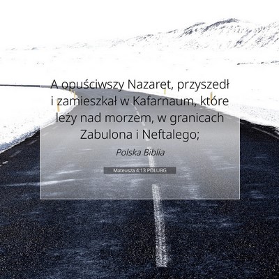 Mateusza 4:13 POLUBG Obraz Wersetu Biblijnego