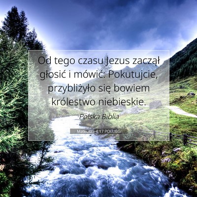 Mateusza 4:17 POLUBG Obraz Wersetu Biblijnego