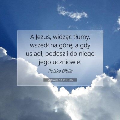 Mateusza 5:1 POLUBG Obraz Wersetu Biblijnego
