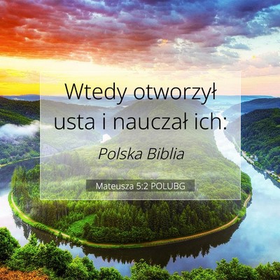 Mateusza 5:2 POLUBG Obraz Wersetu Biblijnego