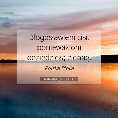 Mateusza 5:5 POLUBG Obraz Wersetu Biblijnego