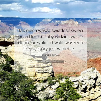 Mateusza 5:16 POLUBG Obraz Wersetu Biblijnego
