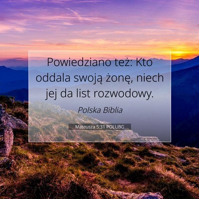 Mateusza 5:31 POLUBG Obraz Wersetu Biblijnego