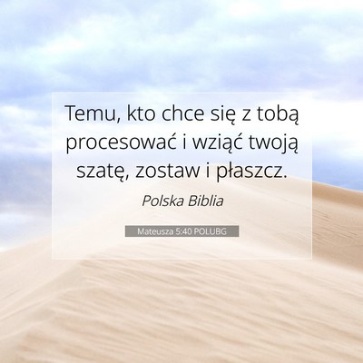Mateusza 5:40 Werset Biblijny Wyjaśniony