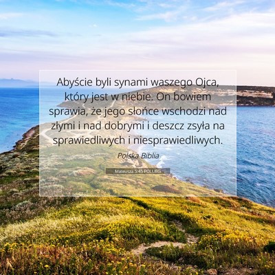 Mateusza 5:45 POLUBG Obraz Wersetu Biblijnego