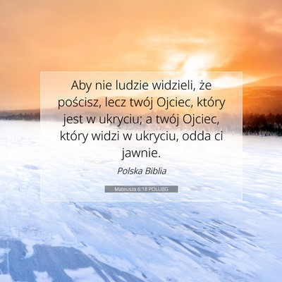 Mateusza 6:18 POLUBG Obraz Wersetu Biblijnego