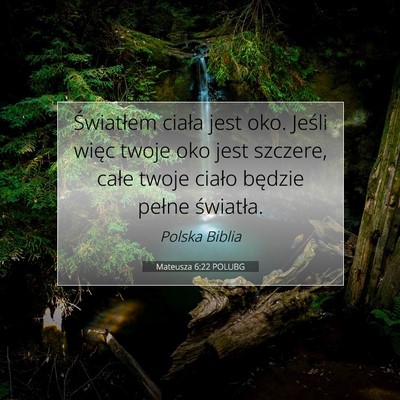 Mateusza 6:22 POLUBG Obraz Wersetu Biblijnego