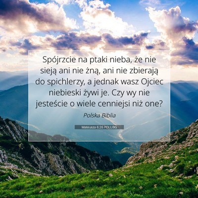 Mateusza 6:26 POLUBG Obraz Wersetu Biblijnego