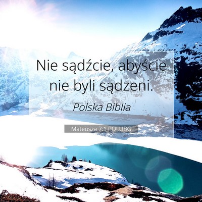 Mateusza 7:1 POLUBG Obraz Wersetu Biblijnego