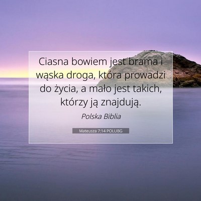 Mateusza 7:14 POLUBG Obraz Wersetu Biblijnego
