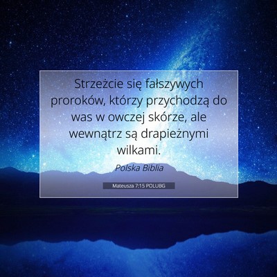 Mateusza 7:15 POLUBG Obraz Wersetu Biblijnego