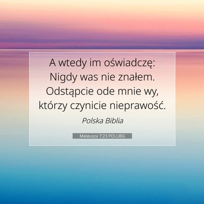 Mateusza 7:23 POLUBG Obraz Wersetu Biblijnego