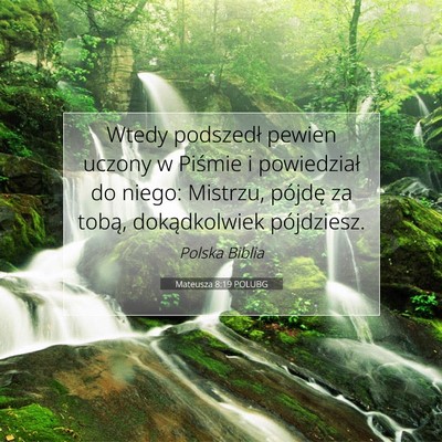 Mateusza 8:19 POLUBG Obraz Wersetu Biblijnego