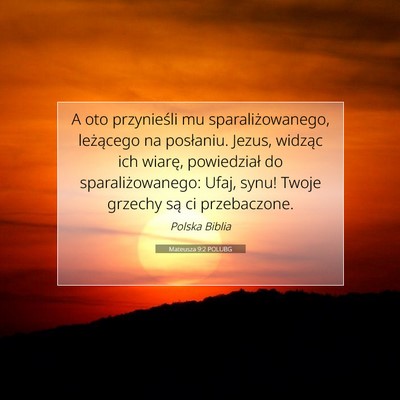 Mateusza 9:2 POLUBG Obraz Wersetu Biblijnego
