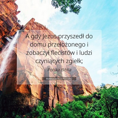 Mateusza 9:23 POLUBG Obraz Wersetu Biblijnego