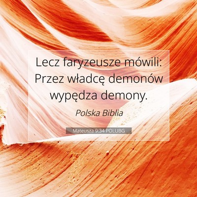 Mateusza 9:34 POLUBG Obraz Wersetu Biblijnego