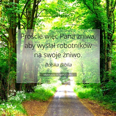 Mateusza 9:38 POLUBG Obraz Wersetu Biblijnego