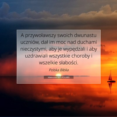 Mateusza 10:1 POLUBG Obraz Wersetu Biblijnego