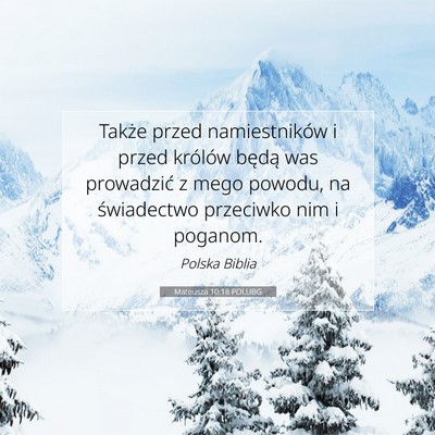 Mateusza 10:18 POLUBG Obraz Wersetu Biblijnego