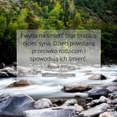 Mateusza 10:21 POLUBG Obraz Wersetu Biblijnego