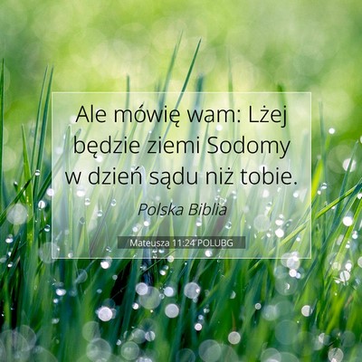 Mateusza 11:24 Werset Biblijny Wyjaśniony
