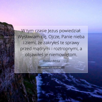 Mateusza 11:25 Werset Biblijny Wyjaśniony