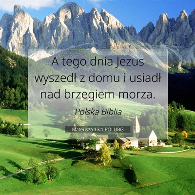 Mateusza 13:1 POLUBG Obraz Wersetu Biblijnego