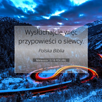 Mateusza 13:18 POLUBG Obraz Wersetu Biblijnego