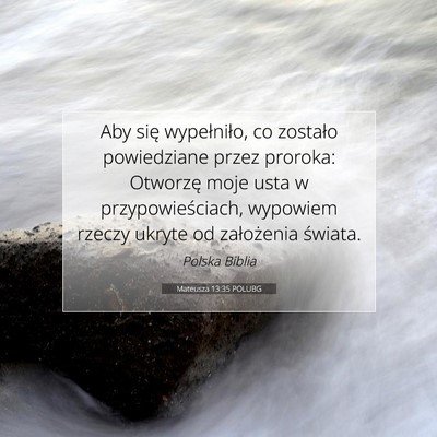Mateusza 13:35 POLUBG Obraz Wersetu Biblijnego