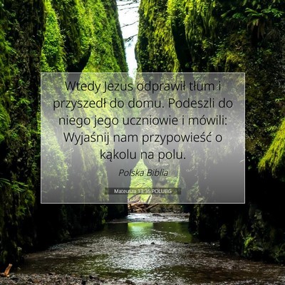 Mateusza 13:36 POLUBG Obraz Wersetu Biblijnego