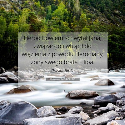 Mateusza 14:3 POLUBG Obraz Wersetu Biblijnego