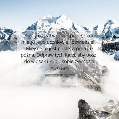 Mateusza 14:15 POLUBG Obraz Wersetu Biblijnego