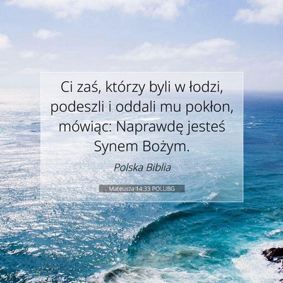 Mateusza 14:33 POLUBG Obraz Wersetu Biblijnego
