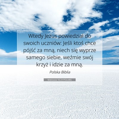 Mateusza 16:24 POLUBG Obraz Wersetu Biblijnego