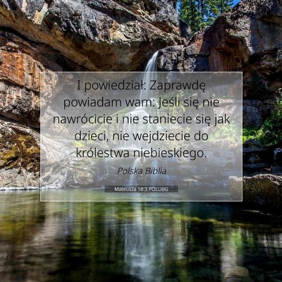Mateusza 18:3 POLUBG Obraz Wersetu Biblijnego