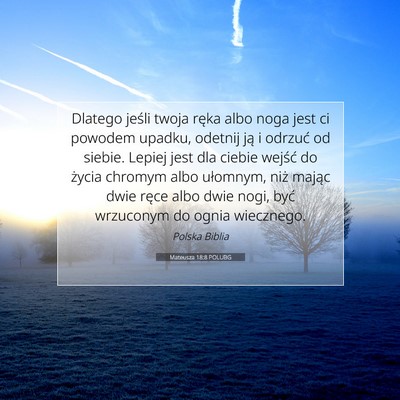 Mateusza 18:8 POLUBG Obraz Wersetu Biblijnego