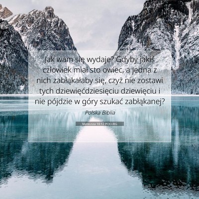 Mateusza 18:12 POLUBG Obraz Wersetu Biblijnego