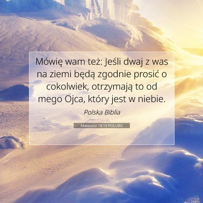 Mateusza 18:19 POLUBG Obraz Wersetu Biblijnego