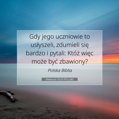 Mateusza 19:25 POLUBG Obraz Wersetu Biblijnego