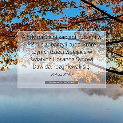 Mateusza 21:15 POLUBG Obraz Wersetu Biblijnego