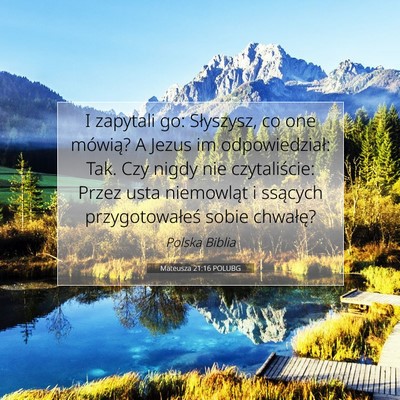Mateusza 21:16 POLUBG Obraz Wersetu Biblijnego