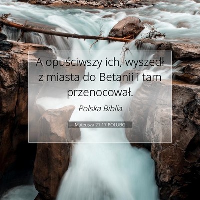 Mateusza 21:17 POLUBG Obraz Wersetu Biblijnego